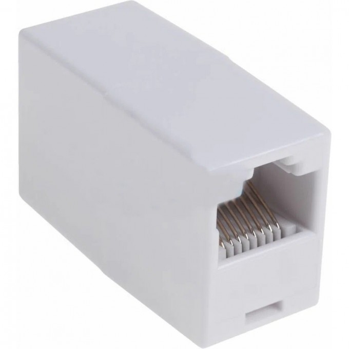 Адаптер проходной EKF TERACOM Cat.5E неэкранированный RJ45-RJ45 белый TRC-INLC-2RJ45-5EUTP-WH