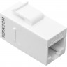 Адаптер проходной EKF TERACOM Cat.5E неэкранированный RJ45-RJ45 тип Keystone белый TRC-INLC-KSTN-5EUTP-WH