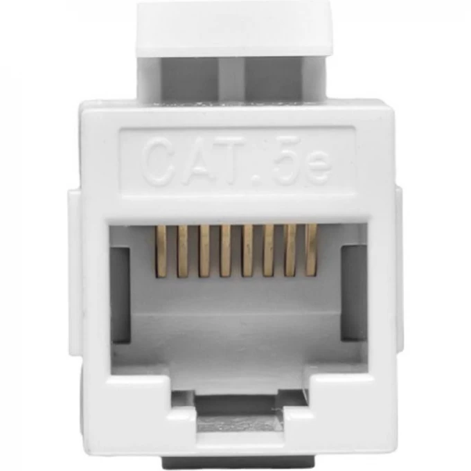 Адаптер проходной EKF TERACOM кат.5E неэкранированный RJ45-RJ45 тип Keystone белый TRC-INLC-KSTN-5E-UTP-WH