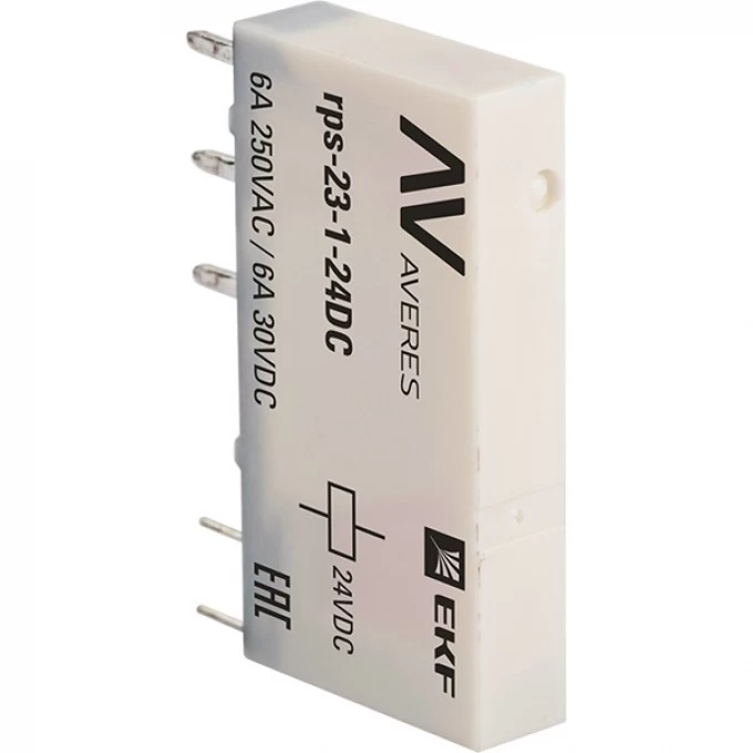 Реле промежуточное EKF AVERES РП slim 23/1 6A 24В DC rps-23-1-24DC Реле промежуточное EKF AVERES РП slim 23/1 6A 24В DC rps-23-1-24DC