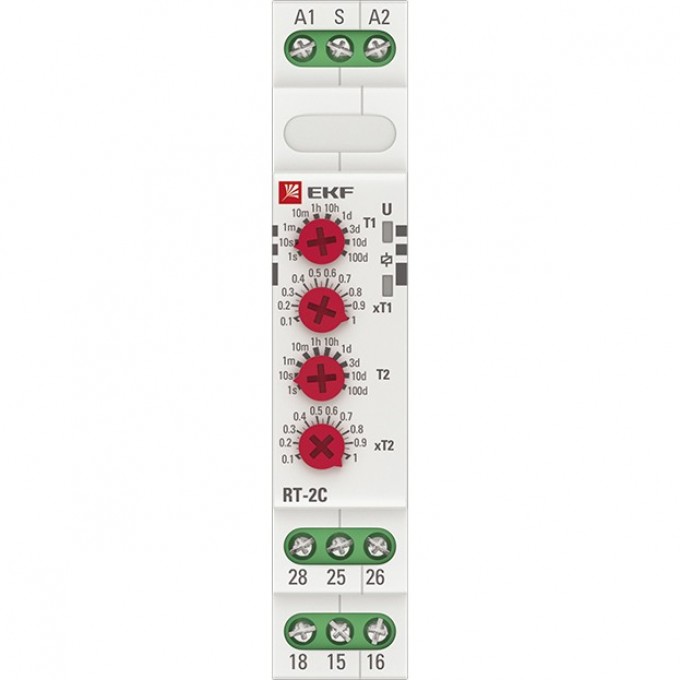 Реле времени EKF PROXIMA RT-2C 12-240В (2 регулир. порога времени 2 исп. конт.) rt-2c-12-240