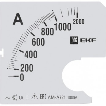 Шкала сменная EKF PROXIMA для A721 1000/5А-1,5