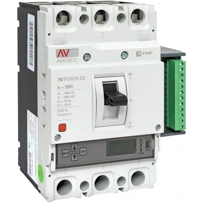 Выключатель автоматический EKF 3п 250А 50кА AV POWER-2/3 ETU6.2 AVERES EKF mccb-23-250-6.2-av Выключатель автоматический EKF 3п 250А 50кА AV POWER-2/3 ETU6.2 AVERES EKF mccb-23-250-6.2-av