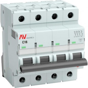Выключатель автоматический EKF AV-6 4P 16A (C) 6кА AVERES
