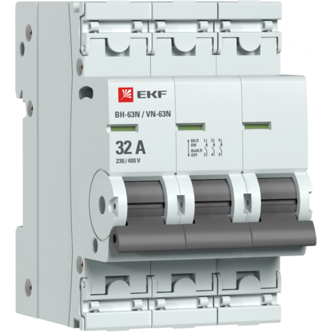 Выключатель нагрузки EKF PROxima ВН-63N 3P, 32А, 1 шт S63332